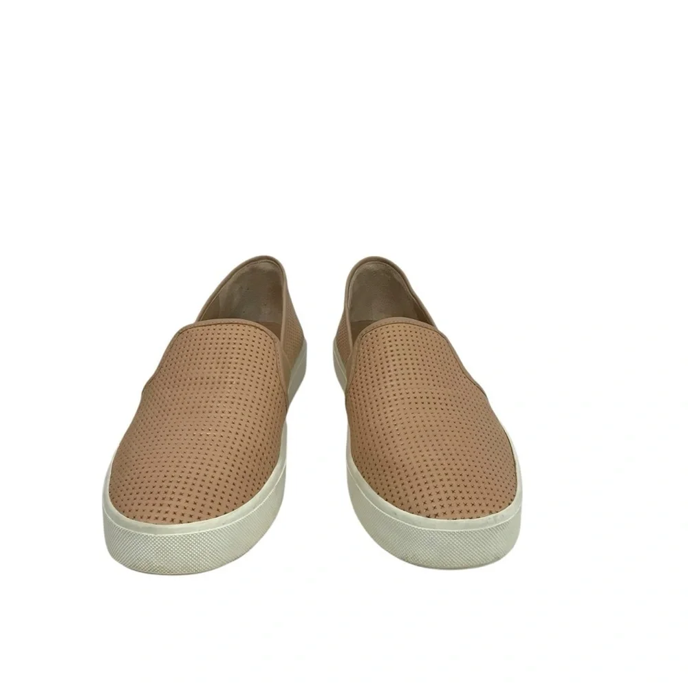 Vince Tan Perforated Slip-On Sneaker Size 7